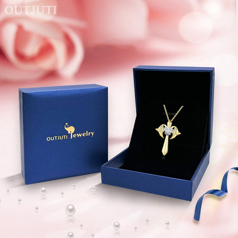 Angel Wings Cross Necklace Gift🔥(Limited time price reduction of 80%)