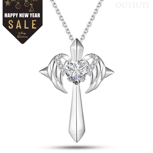 Angel Wings Cross Necklace Gift🔥(Limited time price reduction of 80%)