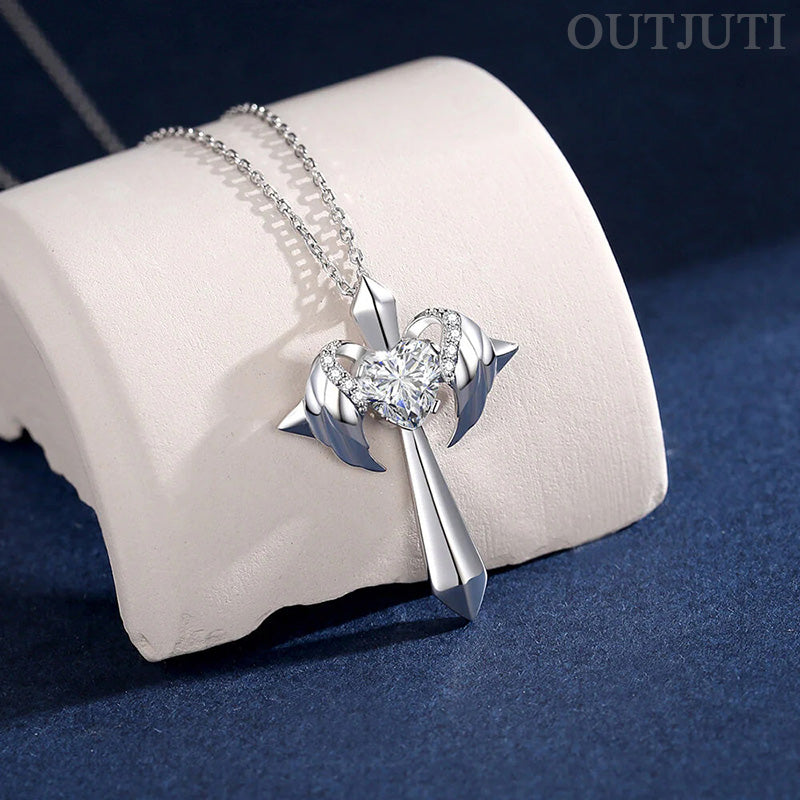 Angel Wings Cross Necklace Gift🔥(Limited time price reduction of 80%)