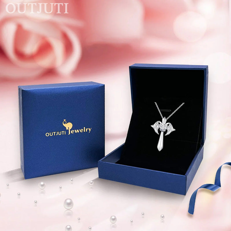 Angel Wings Cross Necklace Gift🔥(Limited time price reduction of 80%)