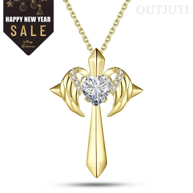 Angel Wings Cross Necklace Gift🔥(Limited time price reduction of 80%)