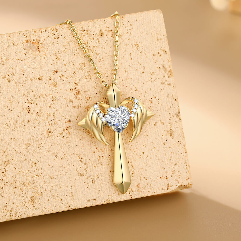 Angel Wings Cross Necklace Gift🔥(Limited time price reduction of 80%)