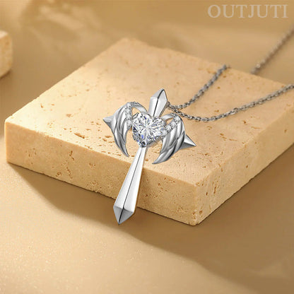 Angel Wings Cross Necklace Gift🔥（Limited time price reduction of 80%）